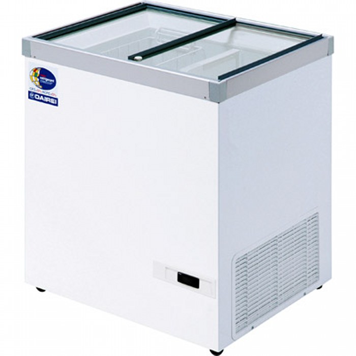 ダイレイ 超低風凍る凍る陳列場 －５０℃ １３３Ｌ HFG-140e【貨物輸送無料～・代引っ張ること不可】