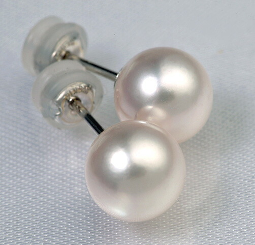 真珠ピアス・あこや本真珠ピアス/K14WG 7.0-7.5mm【通販】【楽ギフ_包装】【アコヤ真珠】【三重県伊勢志摩】【RCP】