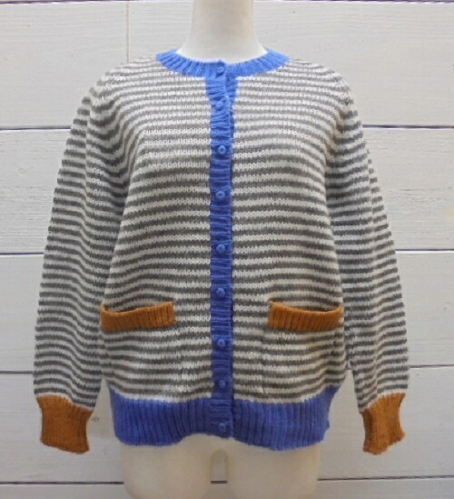 ESTELLE  PERU KNIT エステール ペルー共和国編み物  カラフルボーダーニットカーディガン【通信販売】【楽ギフ_荷造り】