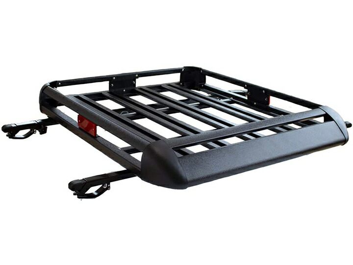 ルーフマウントカーゴラック アルミ製 ブラック ルーフラック ルーフバスケット ルーフボックス ルーフキャリア カーキャリア キャンプ アウトドア レジャー 軽い 丈夫 簡単取付 送料無料 Ptr07 Sermus Es