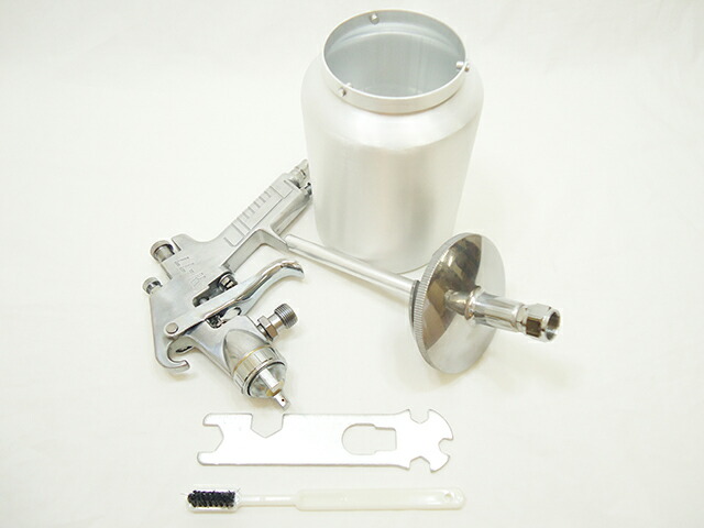 エアスプレーガン 塗装ガン プロ仕様 ノズル口径 2 0mm 下カップ 1000cc 吸い上げ式 パターン調整 エアー量調整 吐出量調整可能 調整スパナ クリーンブラシ付 60日安心保証付 Sermus Es