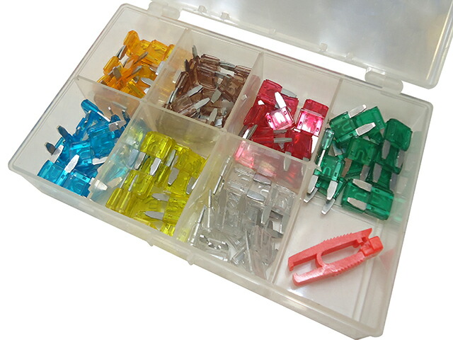 楽天市場 ミニヒューズセット マイクロヒューズ 5a 7 5a 10a 15a a 25a 30a 取外しプライヤー付き 送料無料 60日安心保証付 車とバイクの整備用工具 Perotools