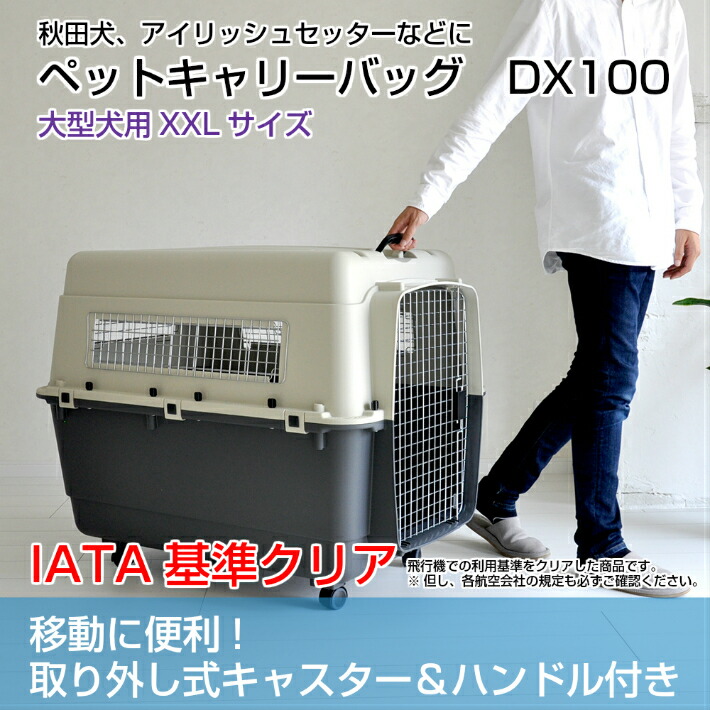 楽天市場 予約11 6以降発送予定 ペットキャリーバッグdx100 デラックス Xxl 大型犬 超大型犬 外寸 奥行約100cm 横約67 5cm 高さ約74cm 送料無料 プチリュバン プチリュバン