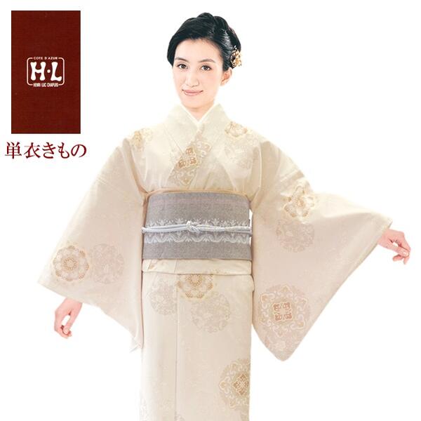 【お着物】　単　単衣　身丈165cm 小紋　絣柄 白色×ピンク系　花柄など imgrc0112483457.jpg