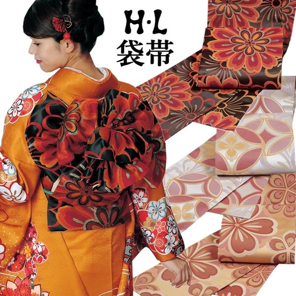 楽天市場】【中古品】振袖 帯 振袖用袋帯 「黒紫 大輪の牡丹