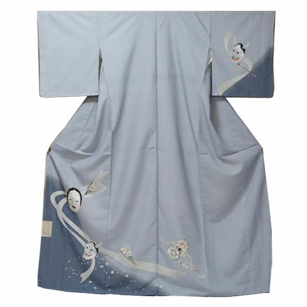 楽天市場】【袷付下げ】仕立上り【日本製】お面柄 白 (011）付け下げ