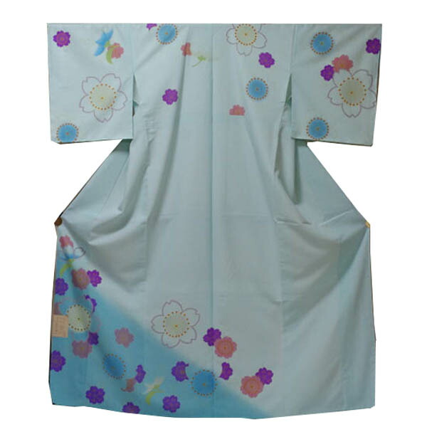 楽天市場】【袷付下げ】仕立上り【日本製】竹笹柄（浅緑色）（015