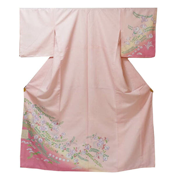格安販売中 楽天市場】【袷付下げ】仕立上り【日本製】モダンな花柄（桜の地 着物・浴衣