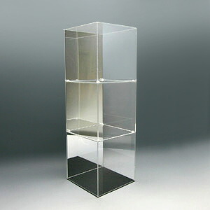 楽天市場】アクリル3段ケースA/5面体/ガラスエッジ/幅30cm/奥行18cm/高