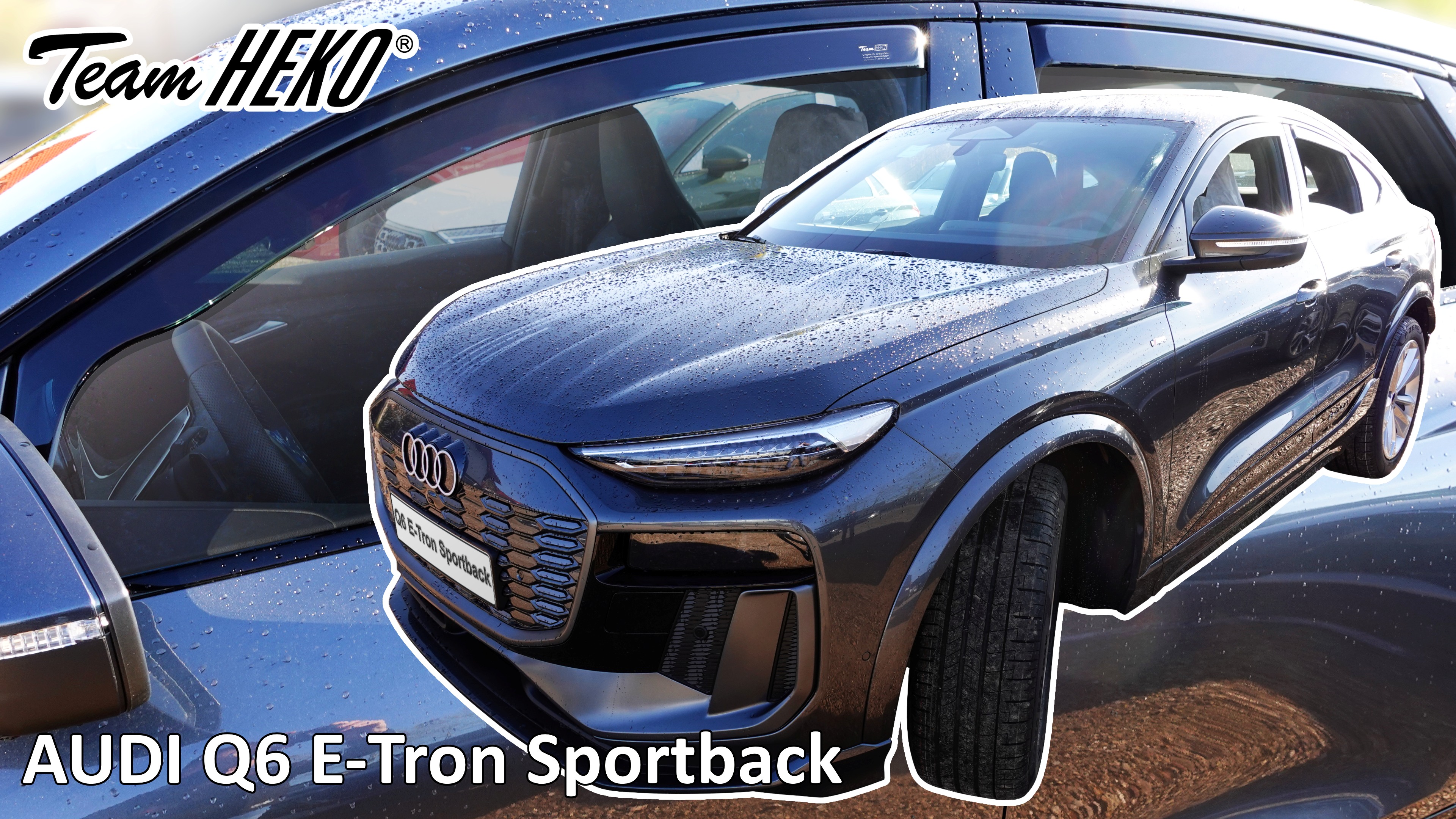 AUDI アウディ Q6 e-tron Sportback　GF 車種専用設計ドアバイザー 320202 HEKO ヘコ