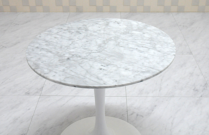 【楽天市場】チューリップテーブル 大理石天板 天板直径50cm 色ホワイト エーロサーリネンによるデザイン リプロダクト ジェネリック