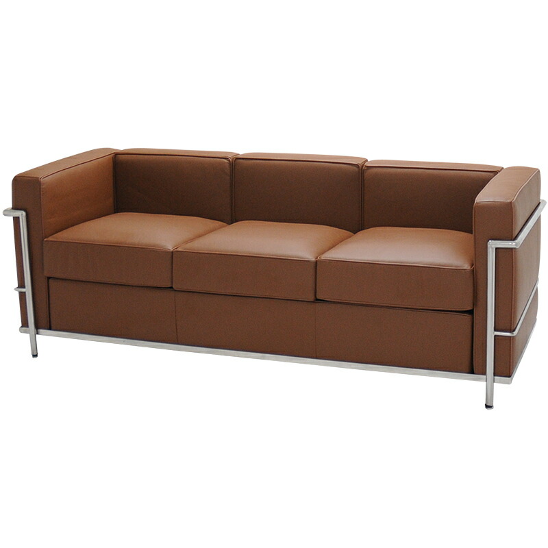 楽天市場】LC2 3人掛け イタリアンレザー仕様 総本革 色ブラック ル