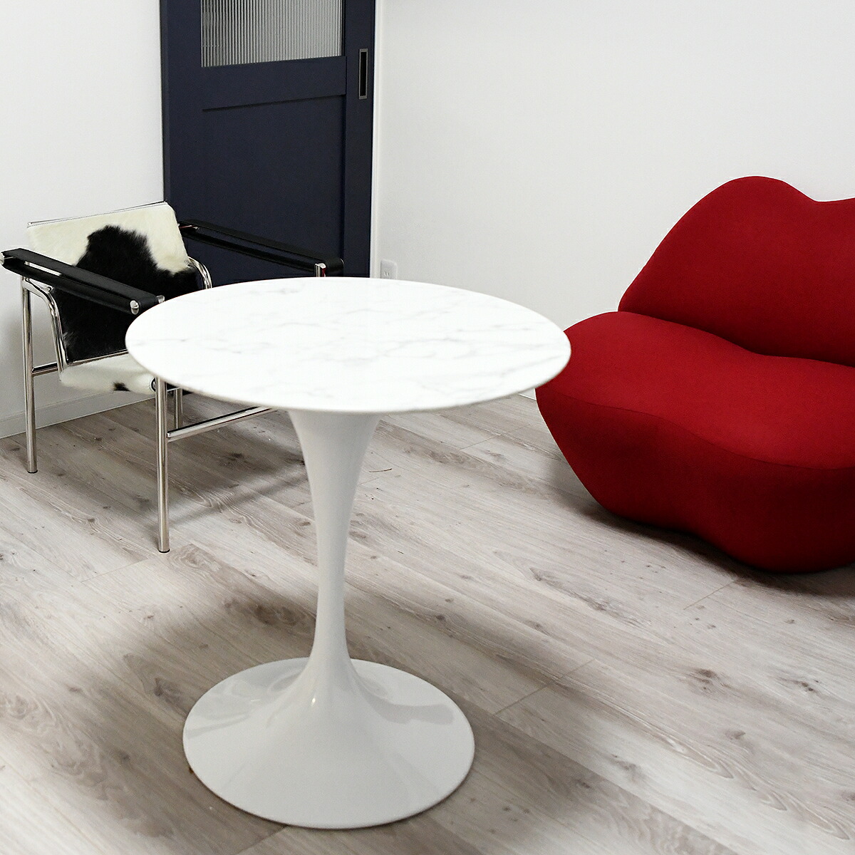 楽天市場】チューリップテーブル 人工大理石天板 直径90cm 色ホワイト