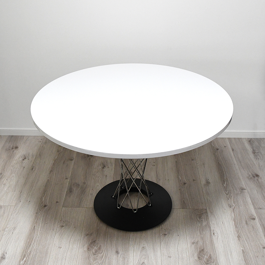 サイクロンテーブル 天板直径110cm 天板色ホワイト 丸テーブル