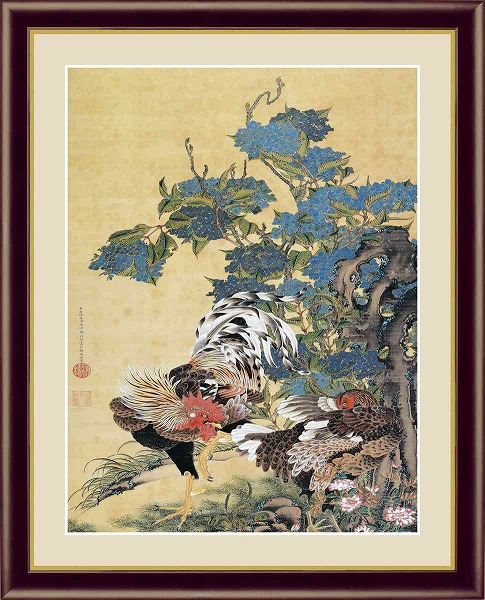 楽天市場】【お得クーポン配布中】日本の名画 日本画老松白鳳図 伊藤