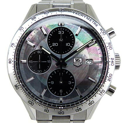 タグホイヤー【TAG HEUER】 CV201P.BA0794 カレラ タキメータークロノグラフ 黒いこと貝殼【中古】