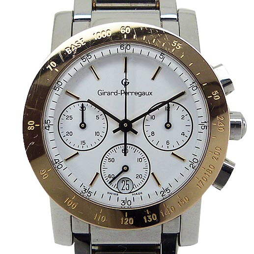 ジラールペルゴ【GIRARD-PERREGAUX】 7700 GP7001 クロノグラフ ホワイト メカクォーツ【中古】｜PLUS ONE