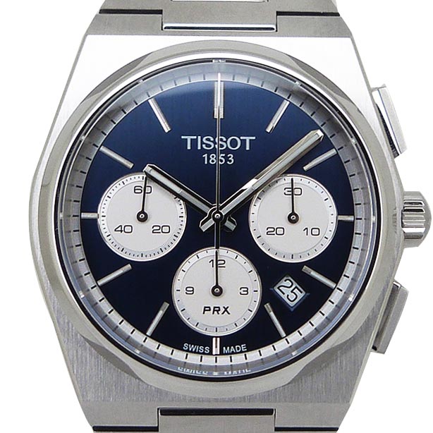 ティソ【TISSOT】 T137.427.11.041.00 PRX ピーアールエックス オートマティック クロノグラフ ブルー【中古】｜PLUS ONE 100,800円