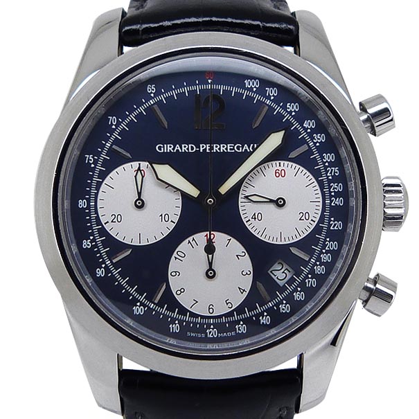 ジラールペルゴ【GIRARD-PERREGAUX】 4956 スポーツ クロノグラフ ブルー【中古】|PLUS ONE