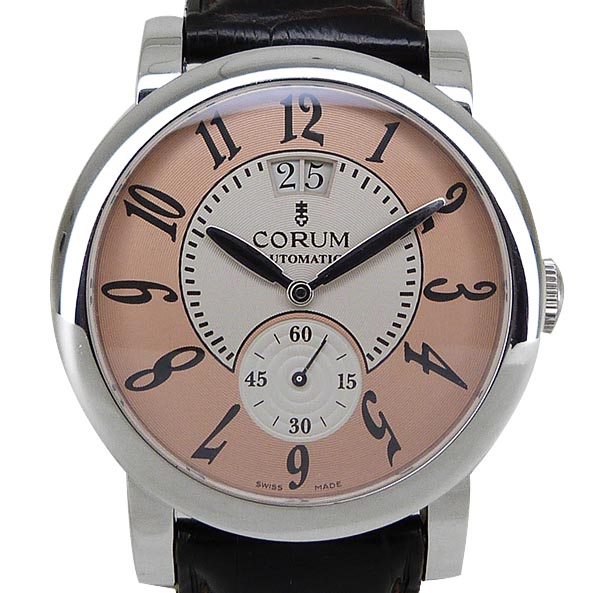 CORUM コルム純正 ステンレス尾錠 革バンド ラグ幅17mm コルム ラウンド 94.129.56 クォーツ Cal.211 101 18KYG 革 純正