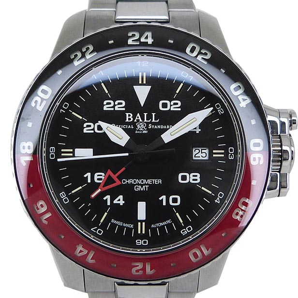 ボールウォッチ【BALL Watch】 DG2018C-S3C-BK 科学技術者 ハイドロ炭素 エアロ GMT II【中古】