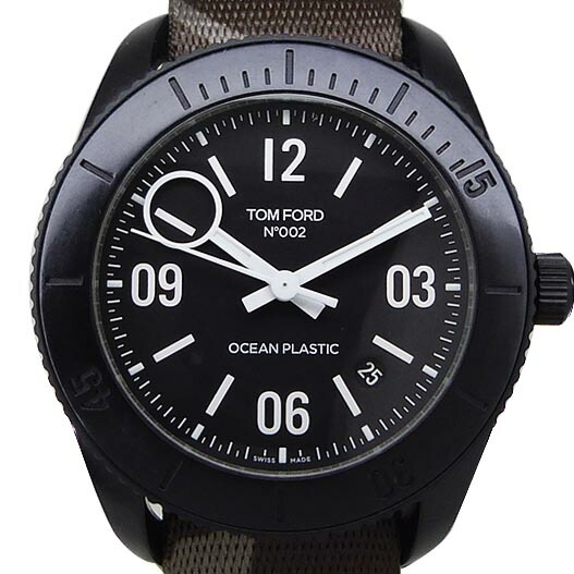 トムフォード【TOM FORD】 TF0120276938 N.002 オーシャンプラスチックスポーツ オートマティック カモ ブラック【中古】