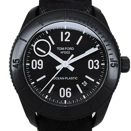 トムジェラルド・r・フォード【TOM FORD】 TF0120248283 N.002 大海原可塑性物質運動競技 オートマティック 黒いこと【中古】