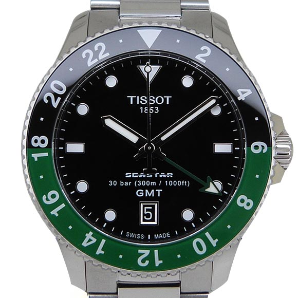 ティソ【TISSOT】 T120.852.11.051.00 シースター 1000 GMT 40mm QZ【中古】