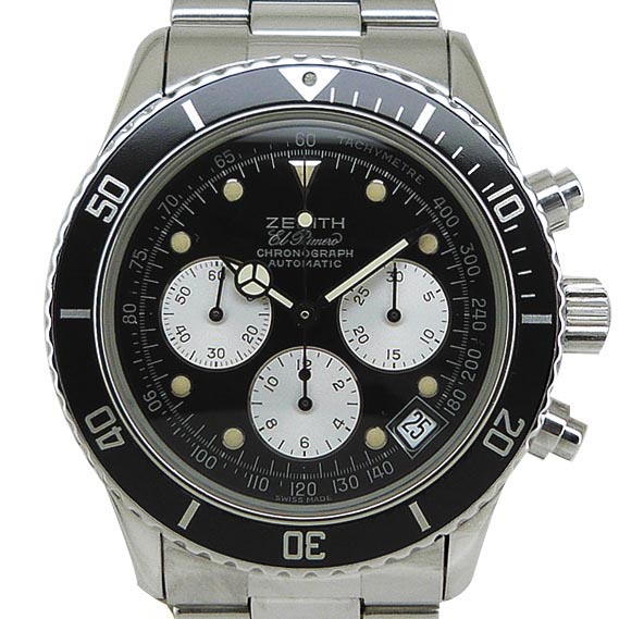 ゼニス【ZENITH】 02.0310.400 デルッカ エルプリメロ ブラック×シルバー【中古】 452,000円