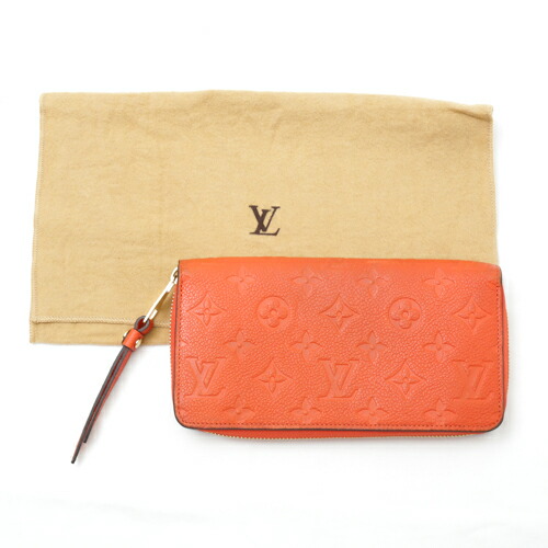 楽天市場 ルイヴィトン Louis Vuitton ジッピーウォレット アンプラント モノグラム M 長財布 ラウンドファスナー レザー 財布 メンズ レディース オレンジ 赤 中古 P P O S H Online Store 楽天市場店