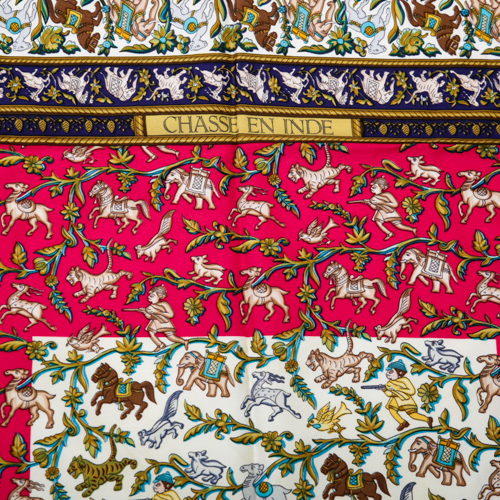 大特価 未使用【エルメス】カレ90 インドの狩猟 シルク 大判 スカーフ