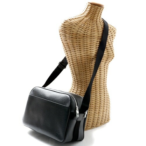 美品 ルイヴィトン Louis Vuitton リポーター タイガレザー M ショルダーバッグ メッセンジャーバッグ 斜め掛け レザー メンズ レディース 黒 ブラック アルドワーズ 中古 Rlv074 Novix Com