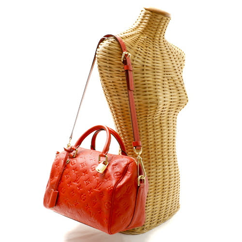美品 ルイヴィトン Louis Vuitton スピーディバンドリエール25 モノグラムアンプラント M40764 ハンドバッグ 2wayバッグ レザー レディース 赤 中古 Tklv125 Novix Com