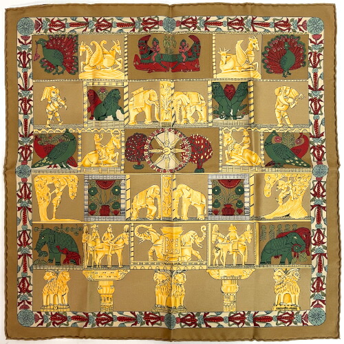 楽天市場】エルメス HERMES スカーフ カレ90 シルク Tout en Quilt ...