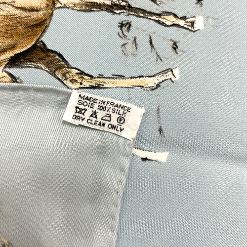 出産祝い エルメス Hermes スカーフ カレ90 シルク100 Les Poulains Xavier De Poret 子馬のイラスト 馬柄 バンダナ レディース メンズ ライトブルー マルチカラー Mad Michaeltconti Com