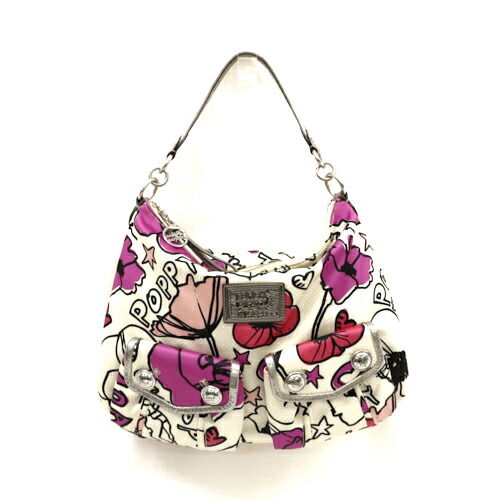 コーチ COACH ポピー レザー ピンク ワンショルダー ナイロン maf06043