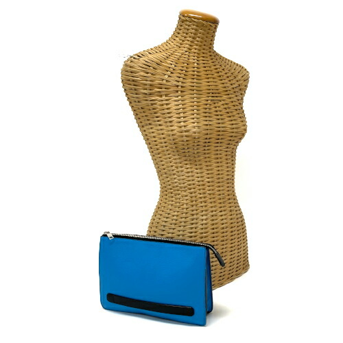 Furla クラッチバッグ レザー セカンドバッグ カードケース マルチポーチ メンズ レディース ライトブルー Mag Sale 93 Off