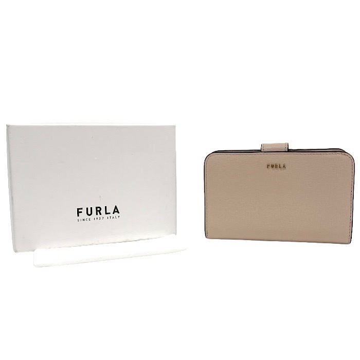 フルラ FURLA 二つ折り財布 レザー コンパクトウォレット L字