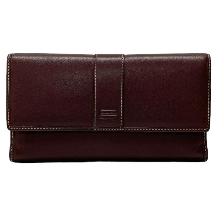 新品　COACH　コーチ　ブラック×ボルドー　長財布 楽天市場】コーチ COACH 財布 長財布 C4451 ストラップ付