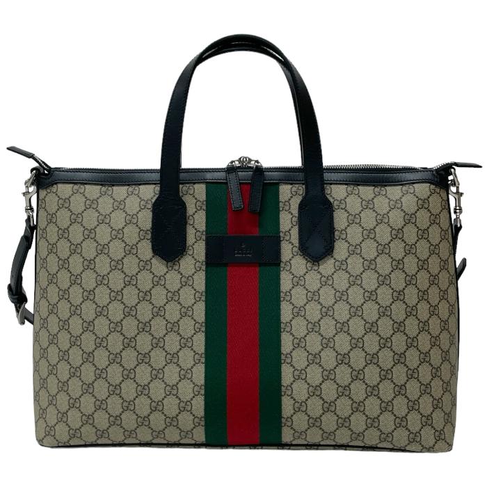 グッチ GUCCI ダッフルバッグ 2WAYバッグ メンズ ベージュ ブラック 美