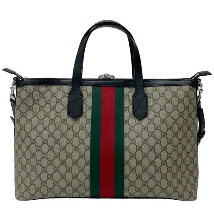 グッチ GUCCI ダッフルバッグ 2WAYバッグ メンズ ベージュ ブラック 美