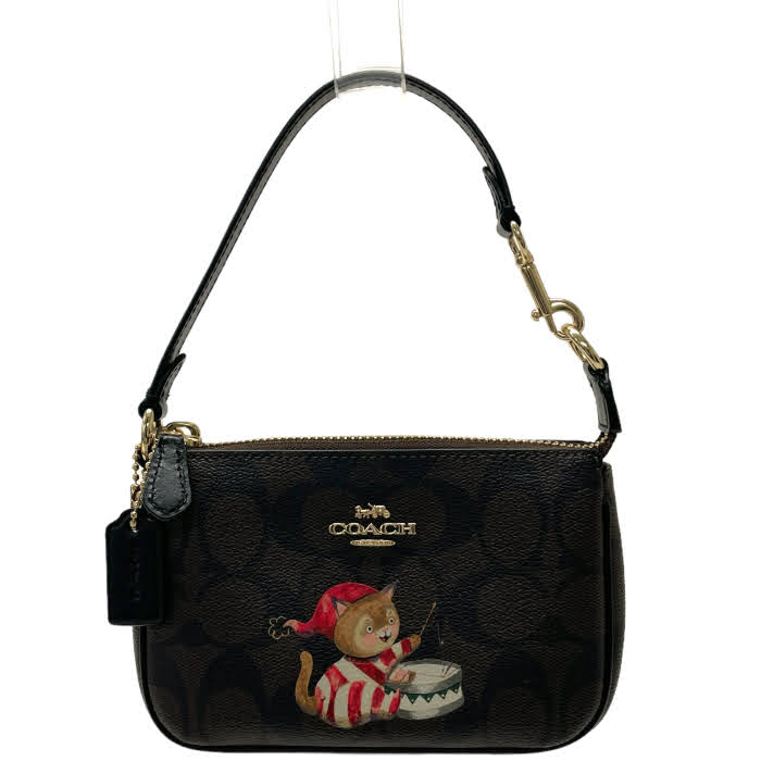 【極美品】COACH コーチ アクセサリーポーチ シグネイチャー ブラック ✨美品✨コーチ アクセサリーポーチ シグネチャー キャンバス