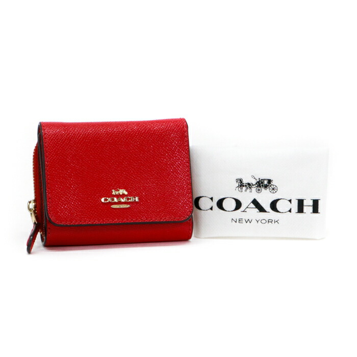 楽天市場】コーチ COACH 三つ折り財布 クロスグレインレザー F87588