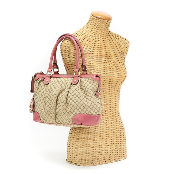 楽天市場】グッチ GUCCI スーキー ディアマンテ キャンバス レザー