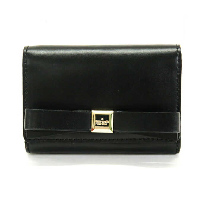 【新品・保管品】kate spade 二つ折り財布 パターンドライブ 黒 kate spade NEW YORK ケイトスペード 財布 二つ折り財布 KG424