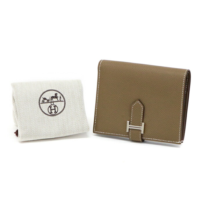 楽天市場】エルメス ベアン コンパクト HERMES エプソン エトゥープ