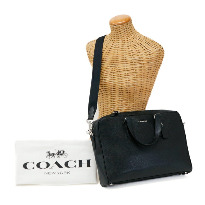 【ABランク】 コーチ COACH グラハム ストラクチャード ブリーフ クロスグレイン レザー C8173 ビジネスバッグ ビジネストート 書類かばん ブリーフケース 2WAYバッグ 肩掛け メンズ レディース ブラック / ニッケル (シルバー) 中古 mbf16028|p.o.s.h. Online Store 店
