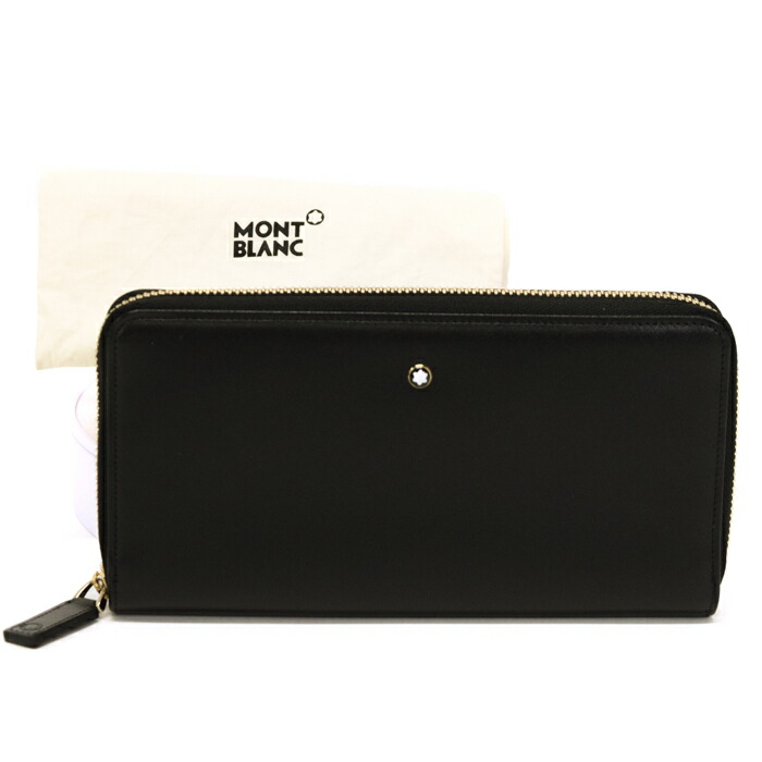 【未使用級】MONTBLANC モンブラン ラウンドジップ 長財布 レザー モンブラン メンズ 財布 MONTBLANC ブランド 長財布 サイフ