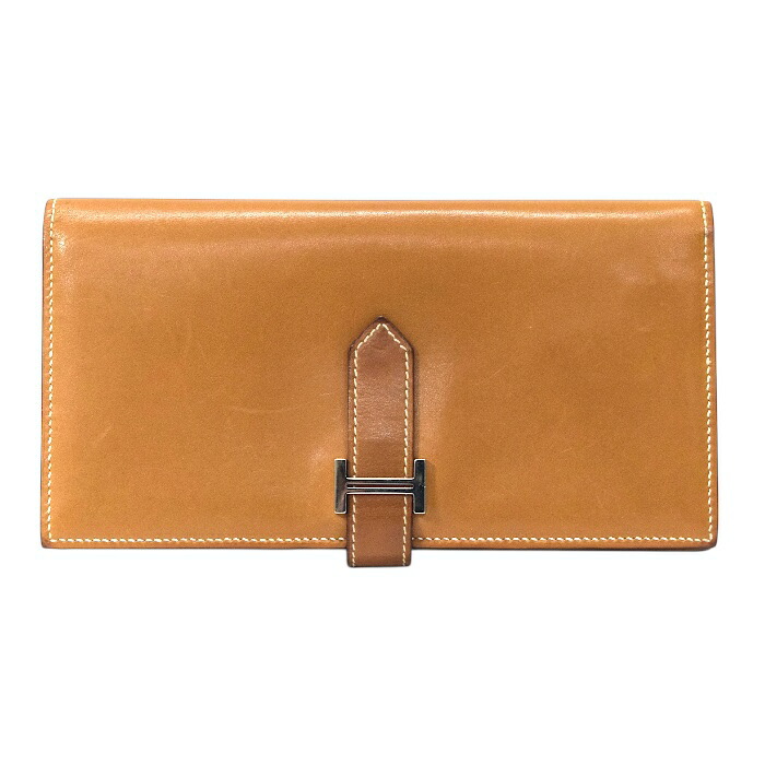 【美品】 439 HERMES エルメス ベアン 2つ折り長財布 HERMES （未使用 展示品）エルメス ベアン スフレ 二つ折り長