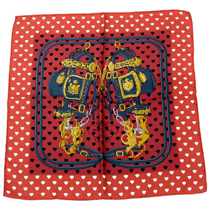 エルメス スカーフ カレ45 ガヴロッシュ プチカレ HERMES　美品 HERMES エルメス スカーフ カレ45 プチカレ ガヴロッシュ 『MORS
